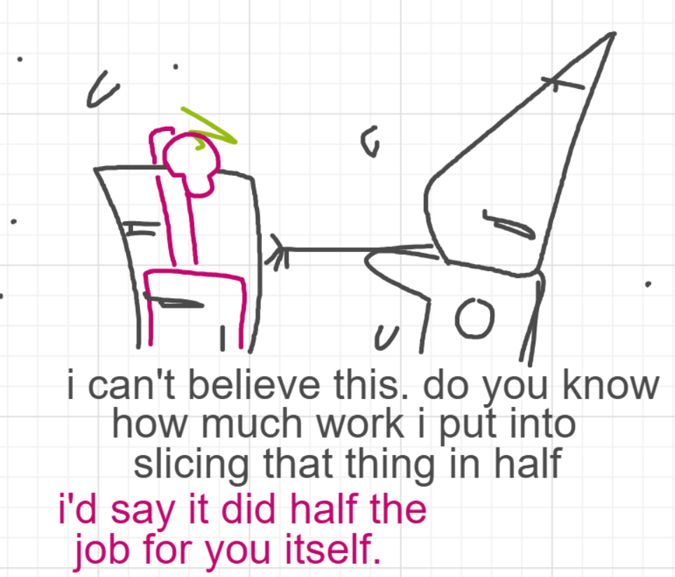 A panel from I've Been Everywhere, Man, episode nine of the Board Boards object show by Furretwalk/WalkingFurret.